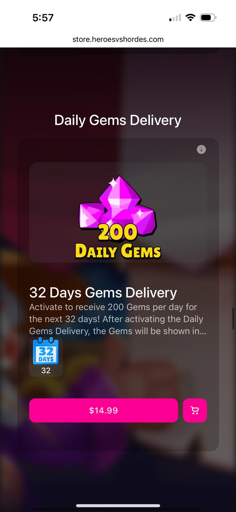 Real Money daily gems