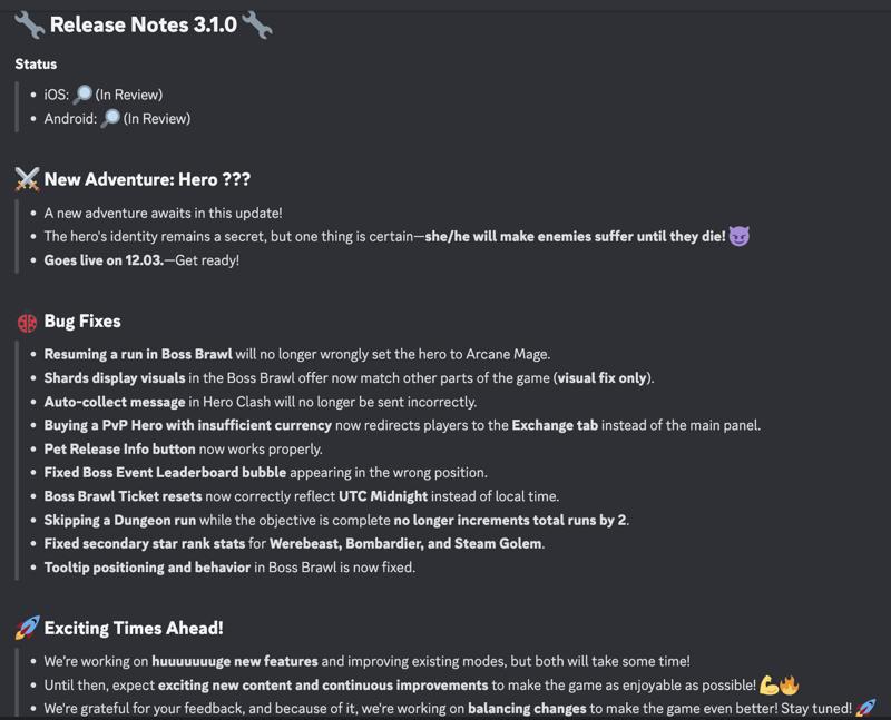 Release Notes 3.1.0