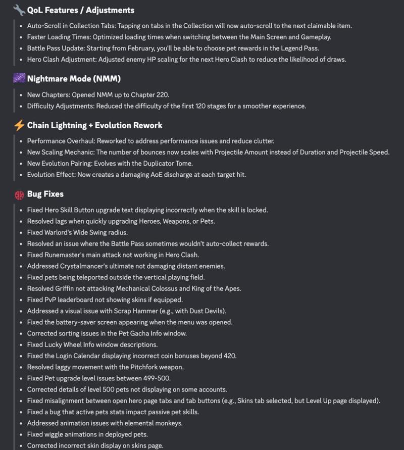 Release Notes 2.6.0 - NEW Chain Lightening, More NMM Levels, And Other Changes