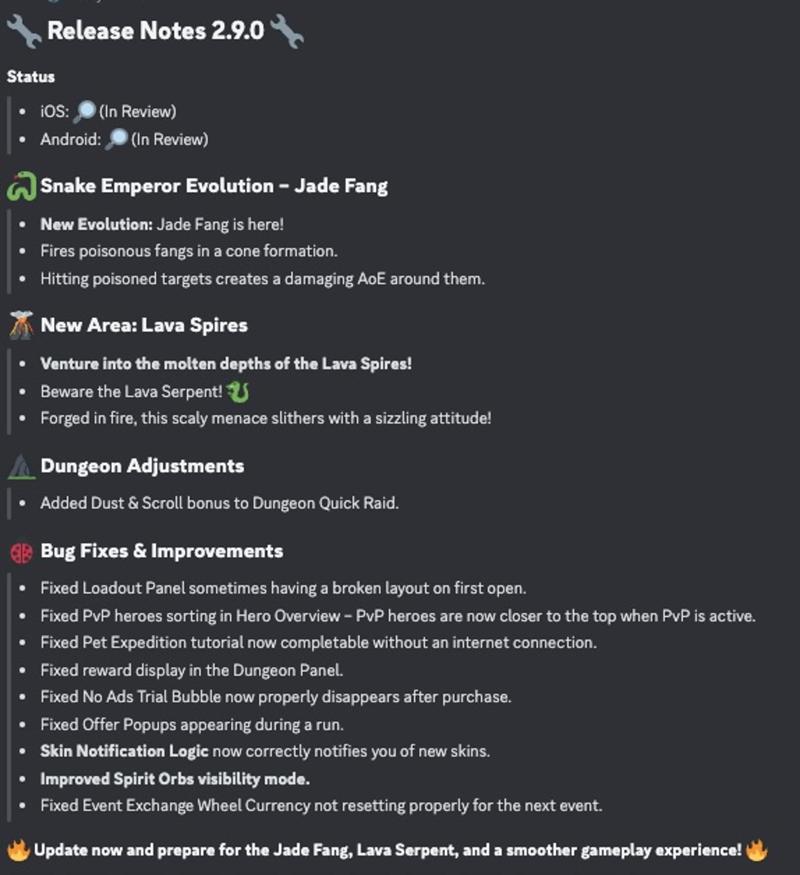 Release Notes 2.9.0 - New AREAS, Forge for the Dragon Emperor, And More